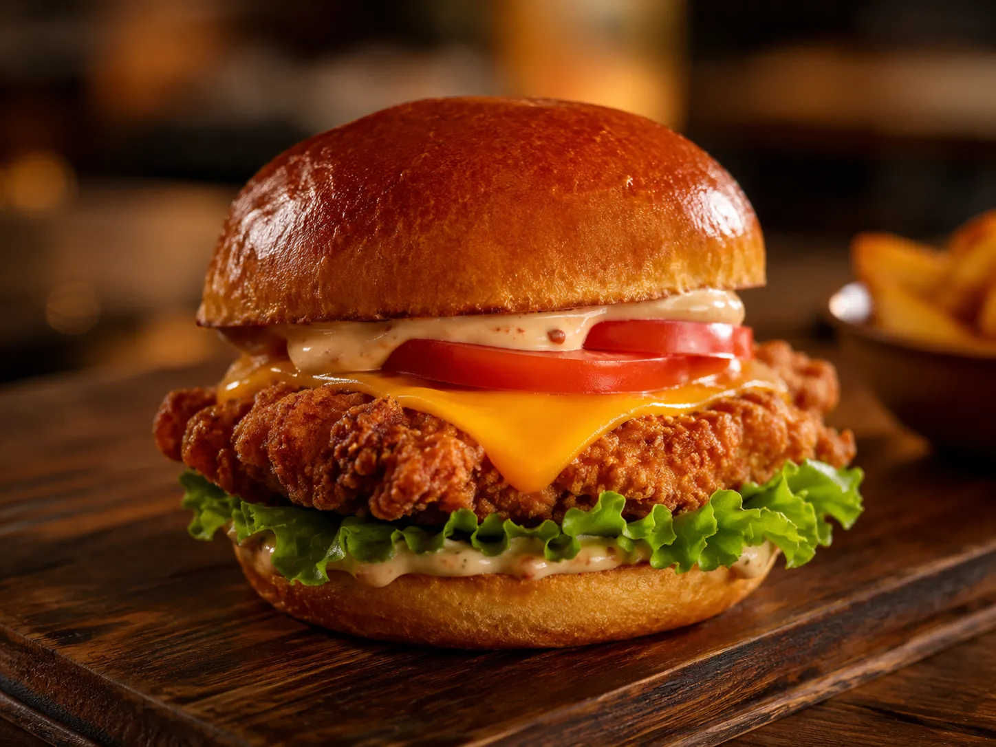Burger poulet du Petit Bougiote